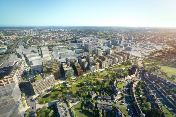 Aerial view of Brent Cross Town
