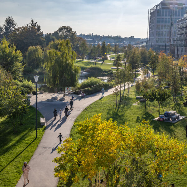 View across Claremont Park, Brent Cross Town