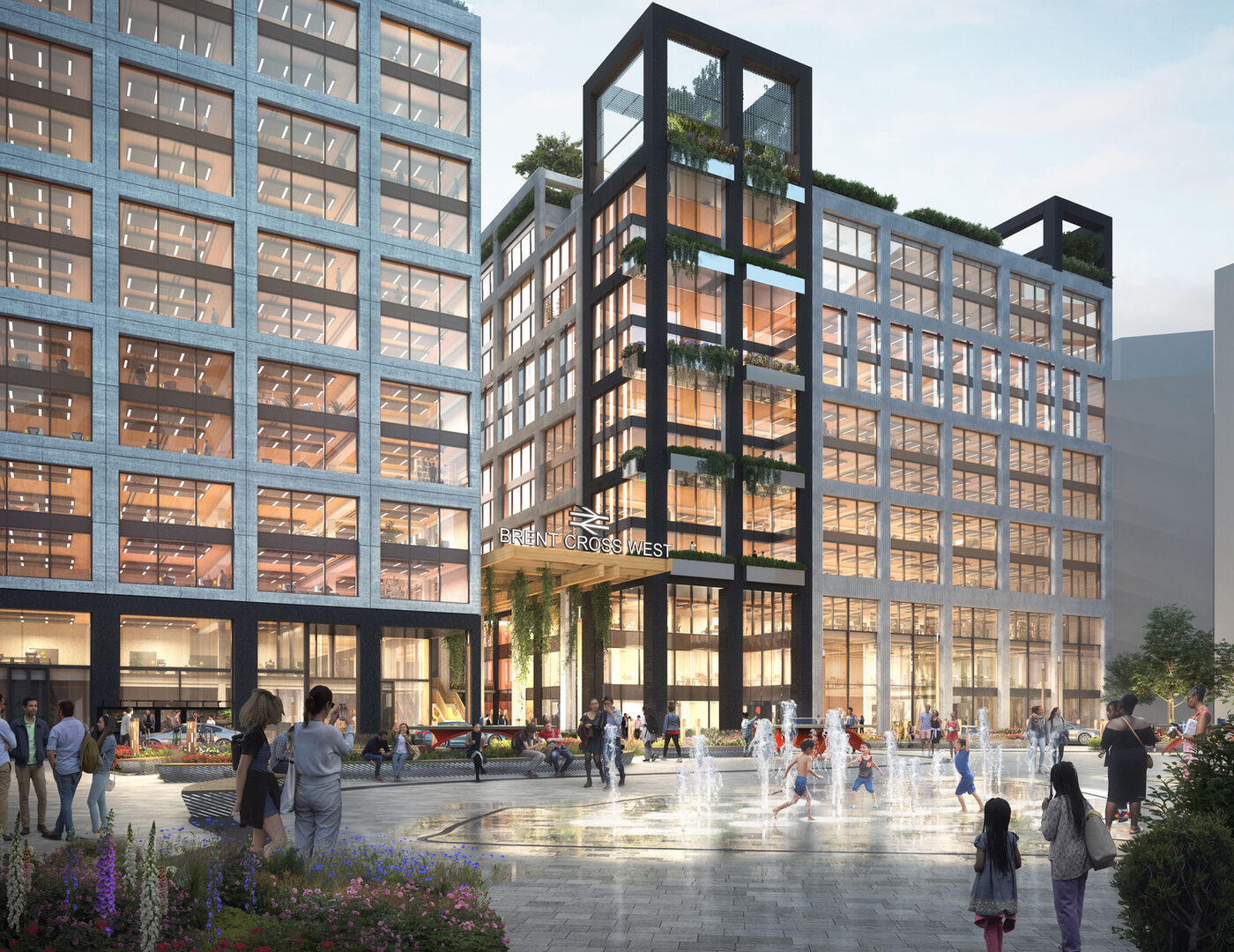 CGI of Brent Cross West Station Entrance