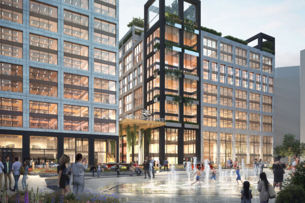 CGI of Brent Cross West Station Entrance