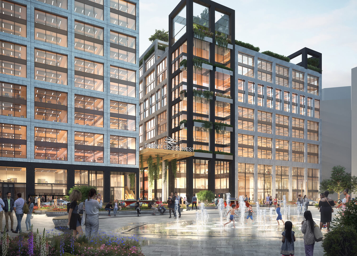 CGI of Brent Cross West Station Entrance
