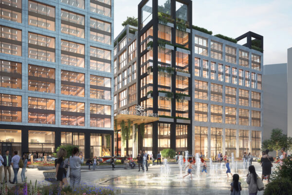CGI of Brent Cross West Station Entrance