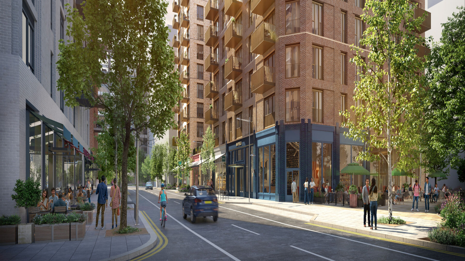 Plot 22, 48 properties for the over 60s, view along Merchant Street