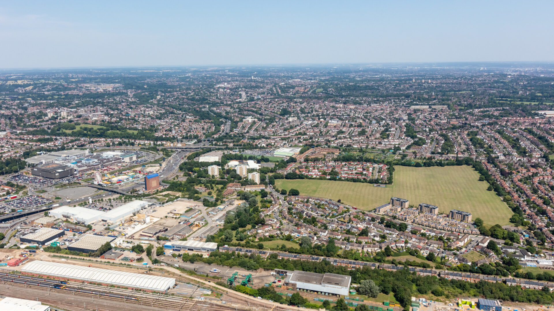 Brent Cross Town development site aerial