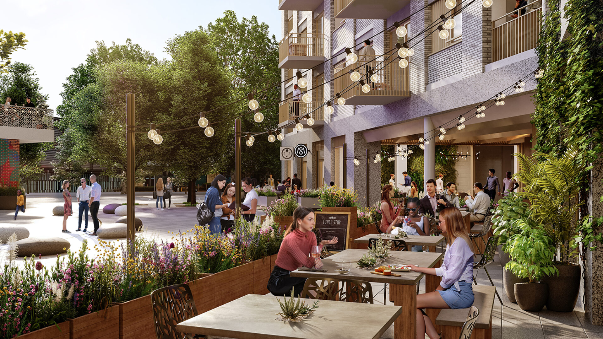 Public square CGI at Heart of Hale