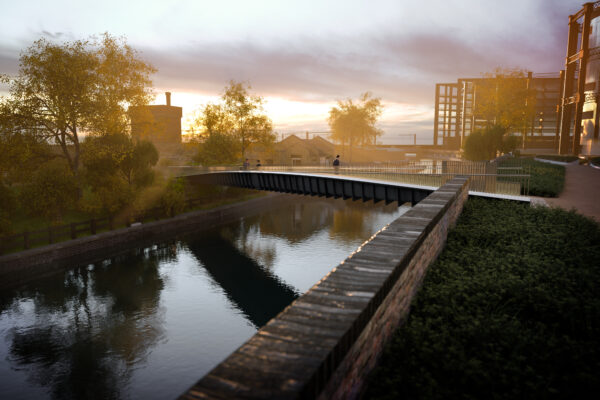 CGI of Somers Town Bridge, King's Cross