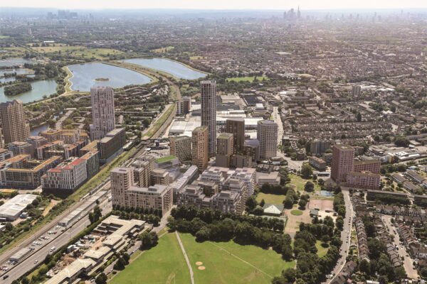 Aerial CGI of Tottenham Hale
