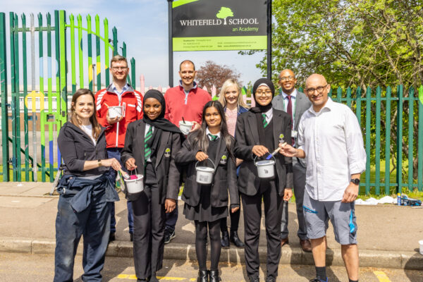 Related Argent partners posing with Whitefield School