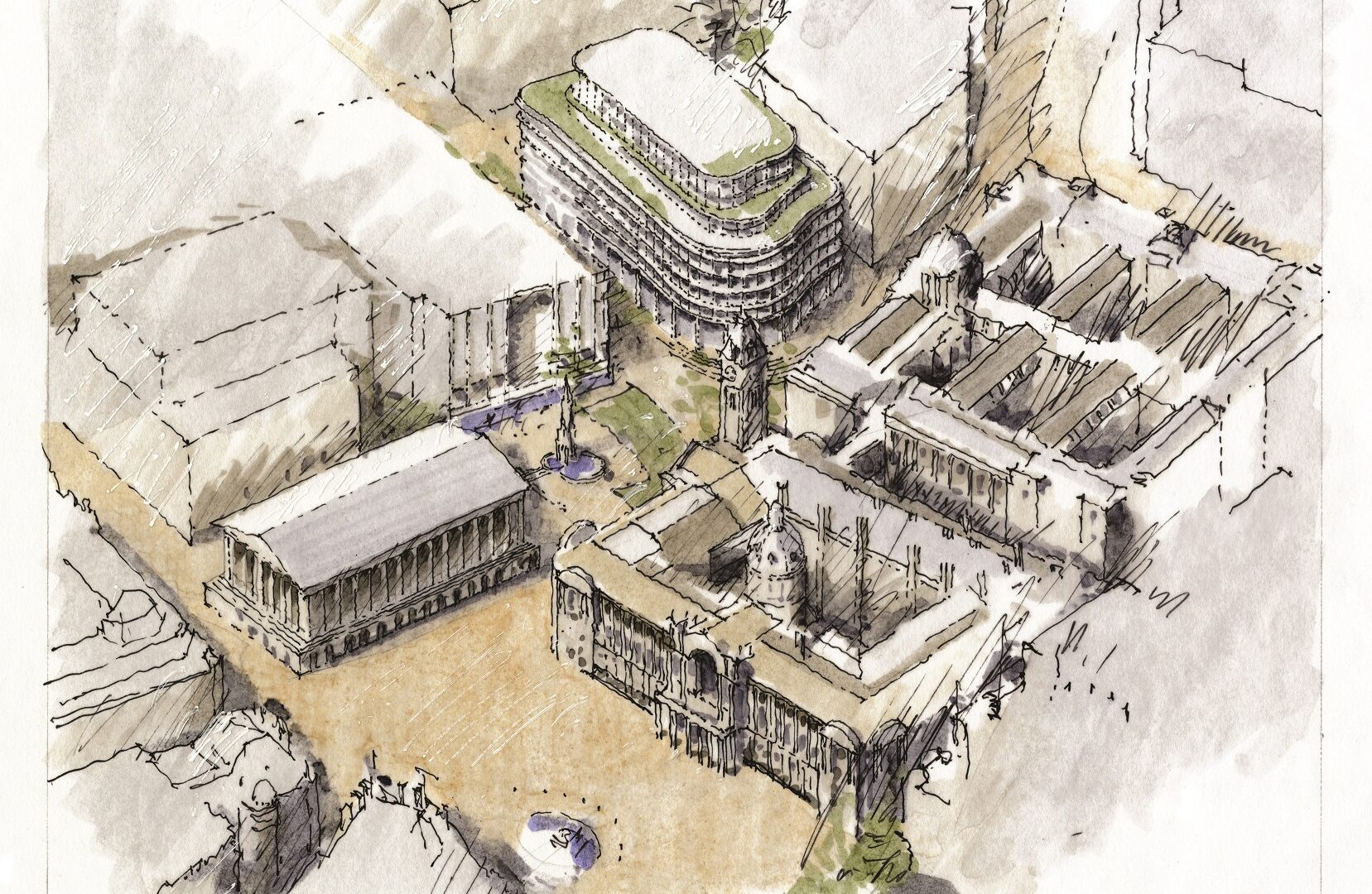 Illustration of Paradise Circus, Birmingham